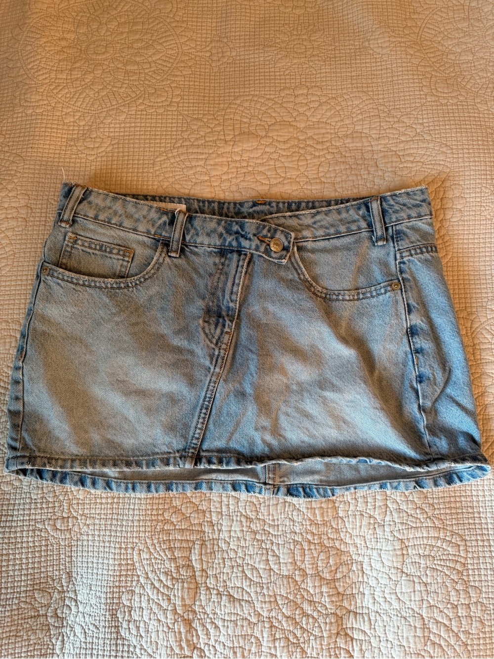 Zara Light Blue Denim Mini Skirt